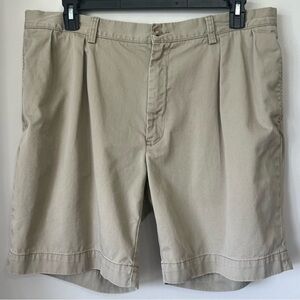 Polo Ralph Lauren Men’s Beige Khaki Shorts Size 38 Classic Fit Pleated 9”